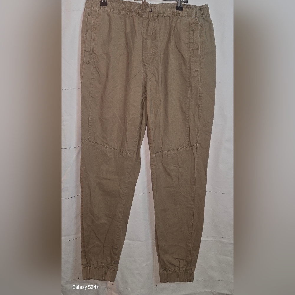 Young Men Cargo Jogger Khaki Large